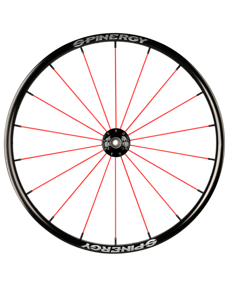 24 Spinergy Spox Everyday L Schwarze Nabe 18 Rote Speichen