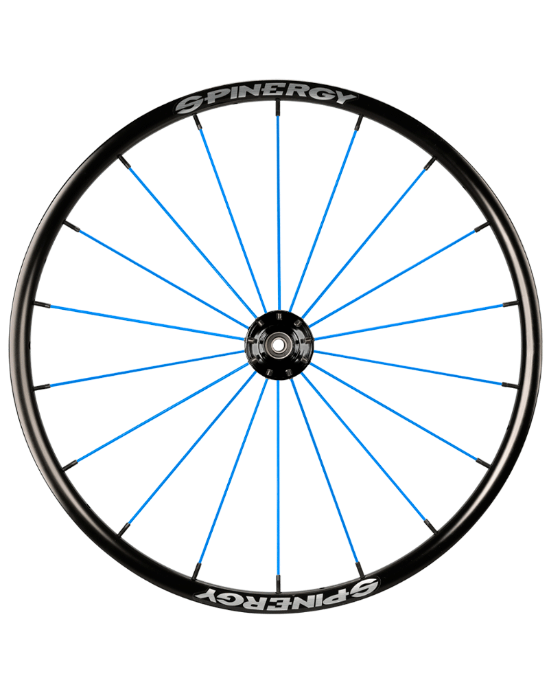24 Spinergy Spox Everyday L Schwarze Nabe 18 Blaue Speichen