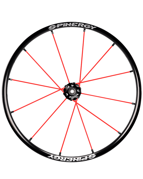 24" X-Laced Lite Extreme XLX, schwarze Nabe, 12 rote Speichen