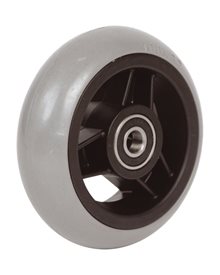 4" Vollgummirad, 100 x 26 mm, runde Lauffläche