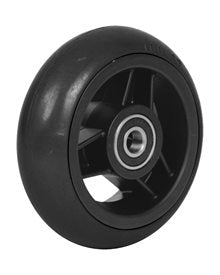 4" Vollgummirad, 100 x 32 mm, runde schwarze Lauffläche