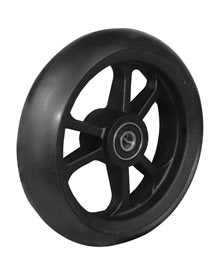 5" Fiberrad, schwarz, 125 x 34 mm, mit schwarzer Laufbahn, Nabenbreite ø8 X 25 mm