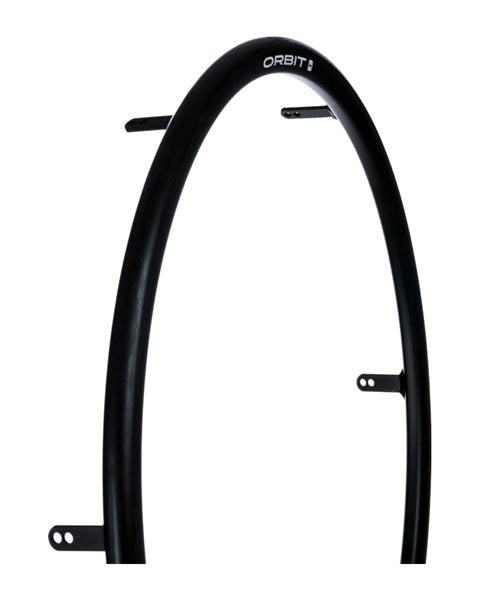 24" OMOBIC ORBIT H GREIFRING MIT Friktionseinsatz, ALU Schwarz, 6 LASCHEN