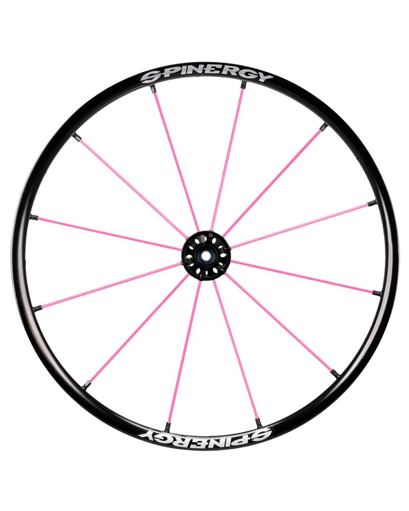 24" Spinergy Lite Extreme LX schwarze Nabe 12 pink Speichen