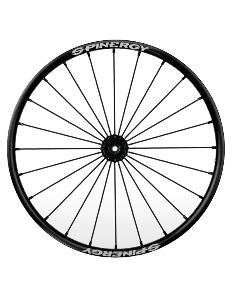 25" Spinergy Sport Lite Extreme SLX, schwarze Nabe, 24 schwarze Speichen