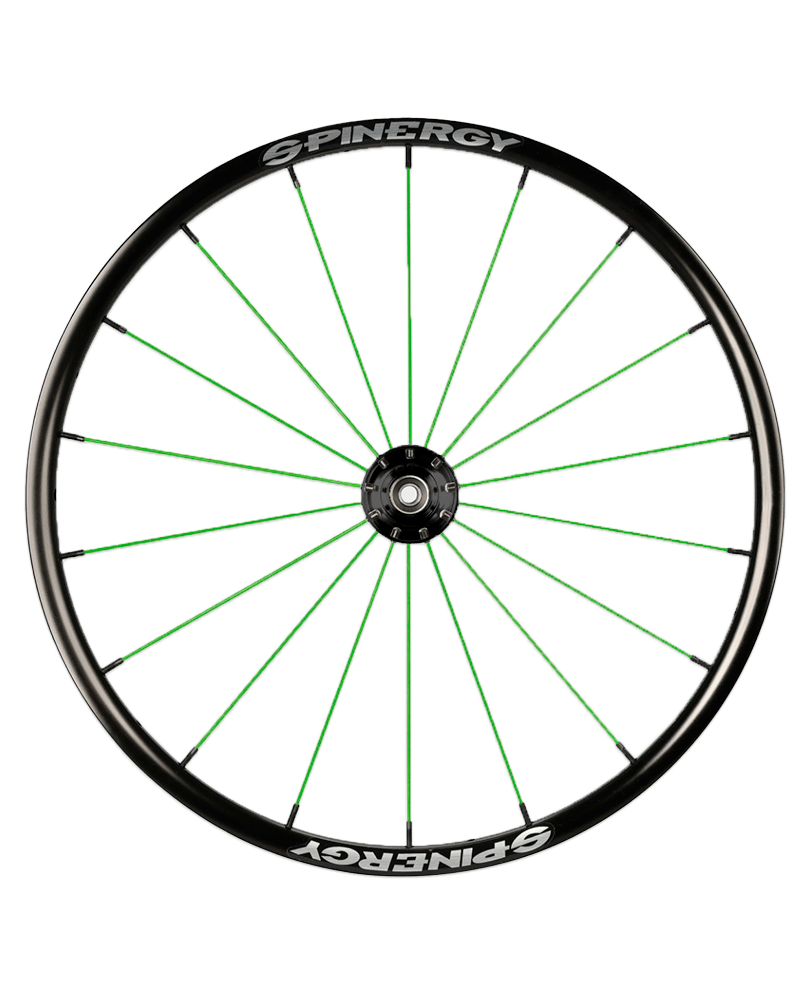 24 Spinergy Spox Everyday L Schwarze Nabe 18 Grune Speichen