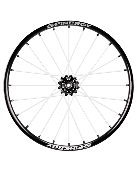 24" X-Laced Sport Lite Extreme XSLX, schwarze Nabe, 24 weiße Speichen
