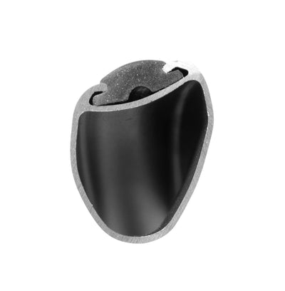 Greifring 24" SiouXX "Sense" asymmetrisch mit integrierter Gummilippe schwarz 515 mm - Einzughülse