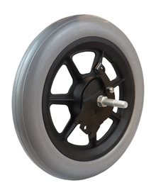 12" Polyurethanrad, 300 x 45 mm, mit Trommelbremse und ø12 x 114 mm Achse, rechts