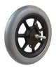 12" Polyurethanrad, 300 x 45 mm, mit Trommelbremse und ø12 x 114 mm Achse, rechts
