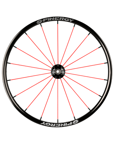 24 Spinergy Spox Everyday L Schwarze Nabe 18 Rote Speichen