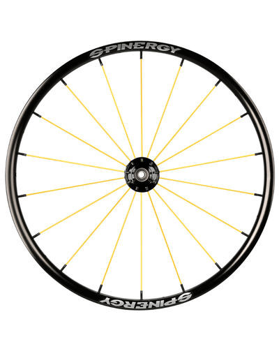 24 Spinergy Spox Everyday L Schwarze Nabe 18 Gelbe Speicher