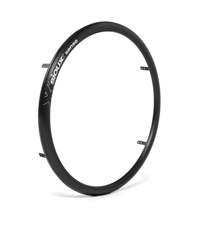 Greifring 26" SiouXX "Sense" asymmetrisch mit integrierter Gummilippe schwarz 576 mm - Einzughülse