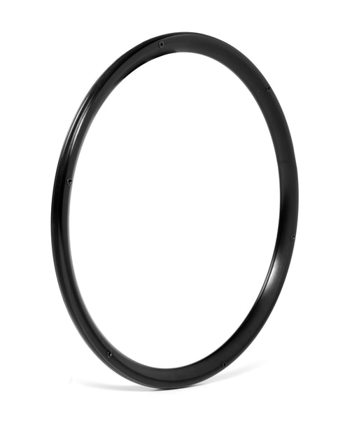 Greifring 24" SiouXX "Sense" asymmetrisch mit integrierter Gummilippe schwarz 515 mm - Einzughülse