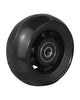 3" Fiberrad, schwarz, 75 x 34 mm, mit schwarzer Laufbahn, Nabenbreite ø8 X 25 mm
