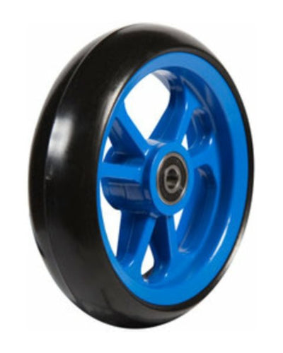 5" Fiberrad, blau, 125 x 34 mm, mit schwarzer Laufbahn, Nabenbreite ø8 X 25 mm