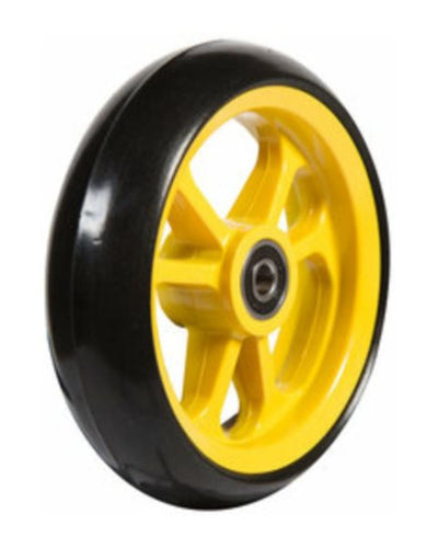 6" Fiberrad, gelb, 150 x 34 mm, mit schwarzer Laufbahn, Nabenbreite ø8 X 25 mm