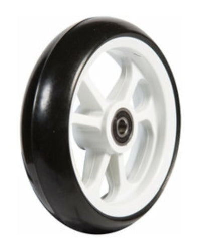 6" Fiberrad, weiss, 150 x 34 mm, mit schwarzer Laufbahn, Nabenbreite ø8 X 25 mm