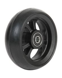 4" Fiberrad, schwarz, 100 x 34 mm, mit schwarzer Laufbahn, Nabenbreite ø8 X 25 mm