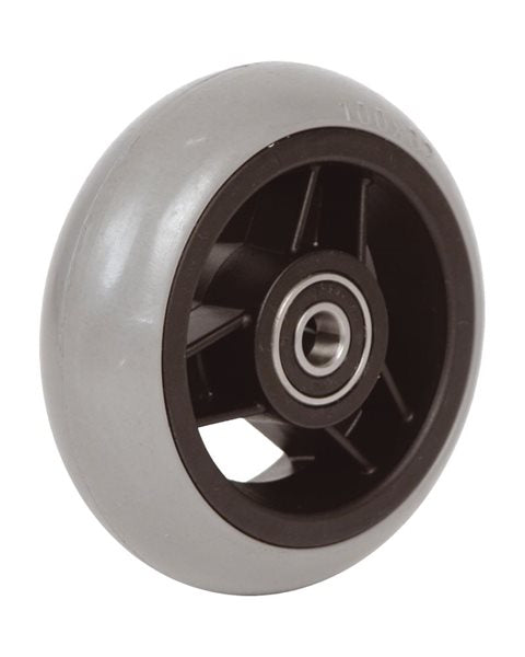 4" Vollgummirad, 100 x 32 mm, runde Lauffläche