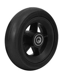 5,5" Vollgummirad, 140 x 40 mm, flache schwarze Lauffläche