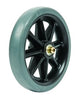 6,5" Vollgummirad, 165 x 30 mm schwarze flache Lauffläche für Etac, NB 56 mm