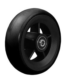 5" Vollgummirad, 125 x 40 mm, runde schwarze Lauffläche