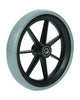 7" Vollgummirad, 175 x 33 mm, flache Lauffläche