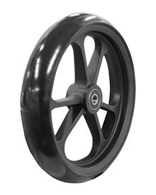 7" Fiberrad schwarz, 175 x 34 mm, schwarze Laufbahn, Nabe ø8 x 25 mm