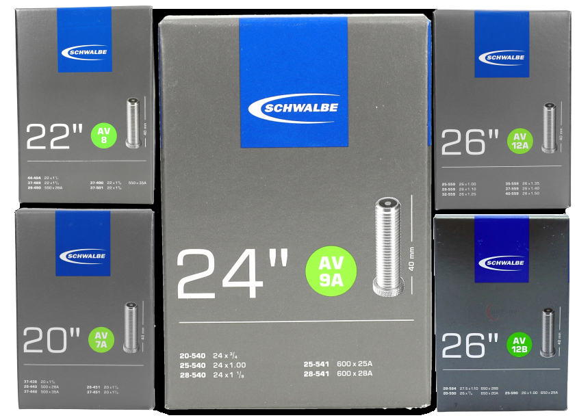Schwalbe Schläuche für Rollstuhl - Autoventil Schwalbe