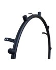 24" Aluminium Greifring, schwarz, 6 Laschen und 9 gummierte Knöpfe