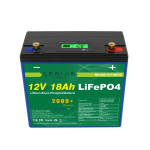 LiFePO4 Akku 12V 18Ah 20A Lithium Eisen Phosphat Batterie für Camping Boot Solar Caravan Wohnwagen