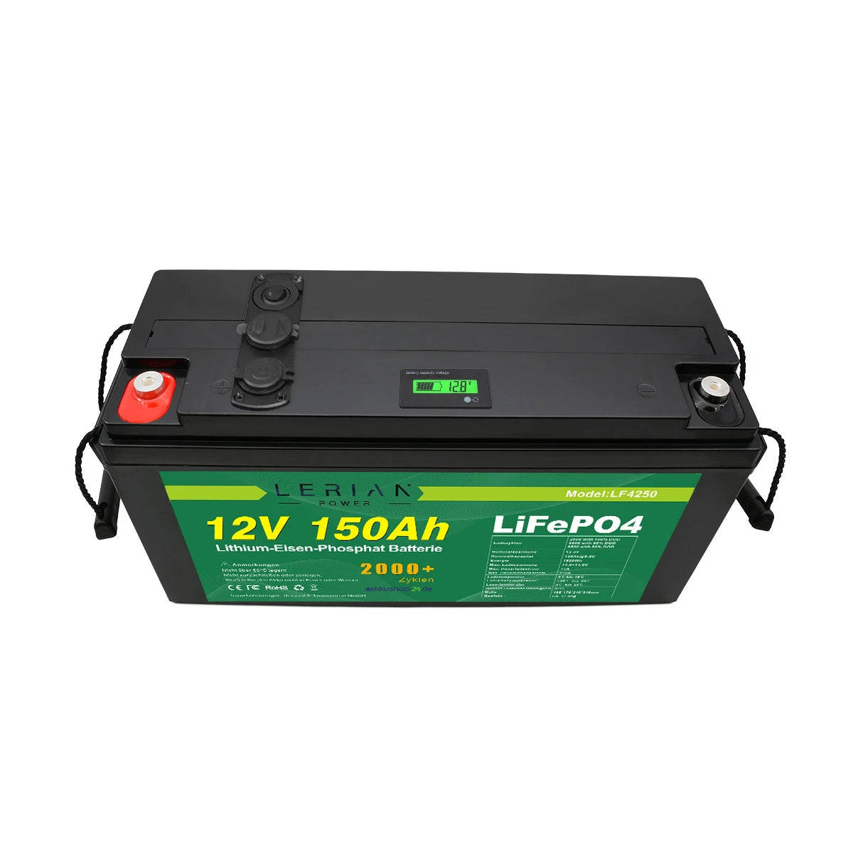 LiFePO4 Akku 12V 150Ah 150A Lithium Eisen Phosphat Batterie für Camping Boot Solar