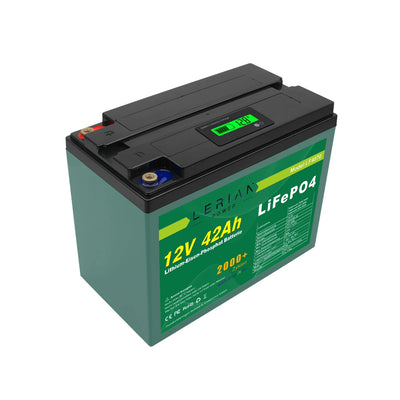 LiFePO4 Akku 12V 42Ah 50A Lithium Eisen Phosphat Batterie für Camping Boot Solar Caravan Wohnwagen