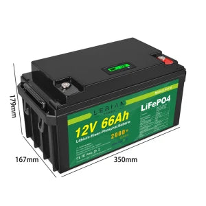 LiFePO4 Akku 12V 66Ah 60A Lithium Eisen Phosphat Batterie für Camping Boot Solar