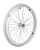 22" Rad, silber mit ø12 mm Nabe für Etac, inkl. 1" Decke und Alu Greifring