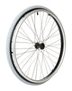 24" Rad mit schwarzer ø12 mm Nabe, inkl. 1" Decke und Alu Greifring
