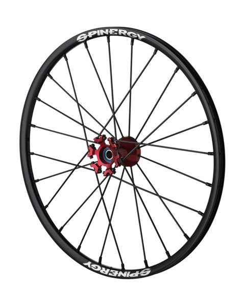 26" X-Laced Sport Lite Extreme XSLX, rote R10 5/8"-Nabe, 24 schwarze Speichen