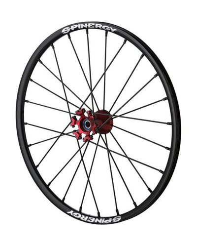 26" X-Laced Sport Lite Extreme XSLX, rote R10 5/8"-Nabe, 24 schwarze Speichen