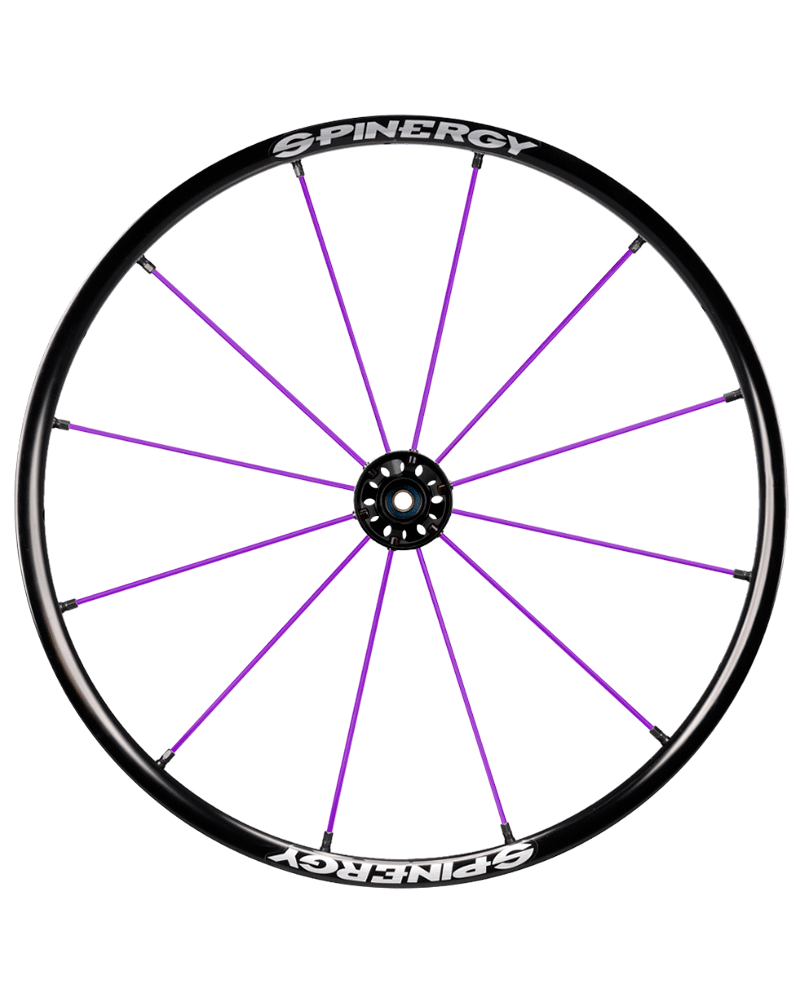 24" Spinergy Lite Extreme LX schwarze Nabe 12 violette Speichen