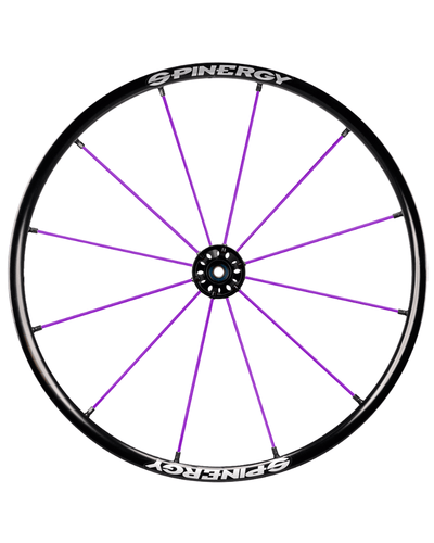 24" Spinergy Lite Extreme LX schwarze Nabe 12 violette Speichen