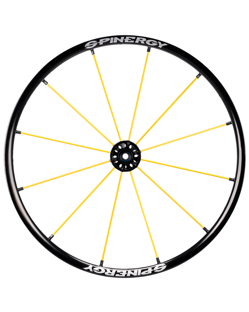 24" Spinergy Lite Extreme LX schwarze Nabe 12 gelbe Speichen