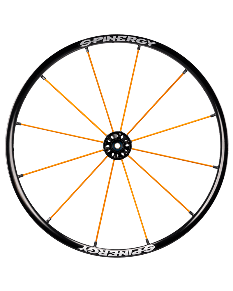 24" Spinergy Lite Extreme LX schwarze Nabe 12 orange Speichen