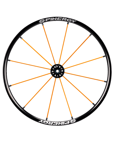 24" Spinergy Lite Extreme LX schwarze Nabe 12 orange Speichen
