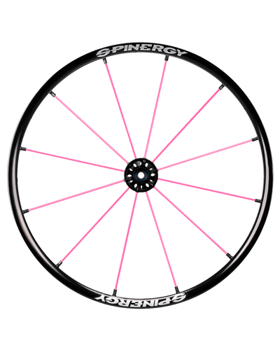 24" Spinergy Lite Extreme LX schwarze Nabe 12 pink Speichen