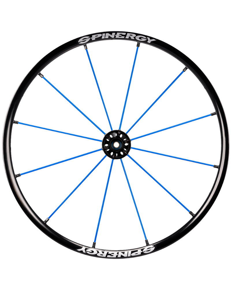 24" Spinergy Lite Extreme LX schwarze Nabe 12 blaue Speichen