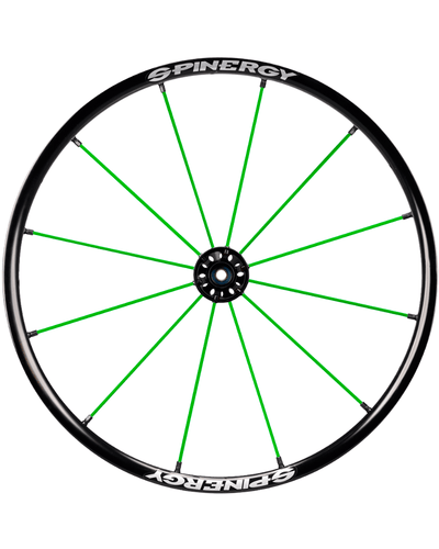 24" Spinergy Lite Extreme LX schwarze Nabe 12 grüne Speichen