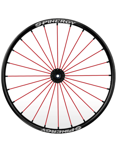 24" Spinergy Sport Lite Extreme SLX, schwarze Nabe, 24 rote Speichen
