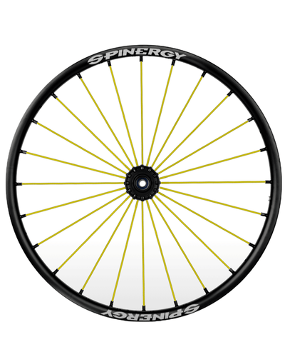 24" Spinergy Sport Lite Extreme SLX, schwarze Nabe, 24 gelbe Speichen
