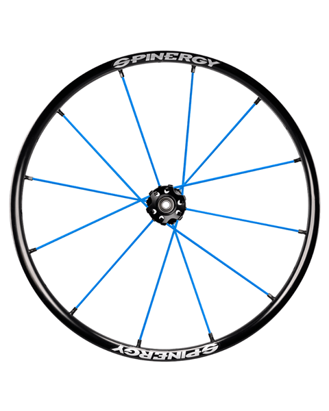 24" X-Laced Lite Extreme XLX, schwarze Nabe, 12 blaue Speichen